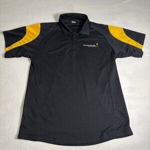 Johnnie‎ Walker Keep Walking Polo Shirt Mens Large L Black Yellow Scotch Whiskey